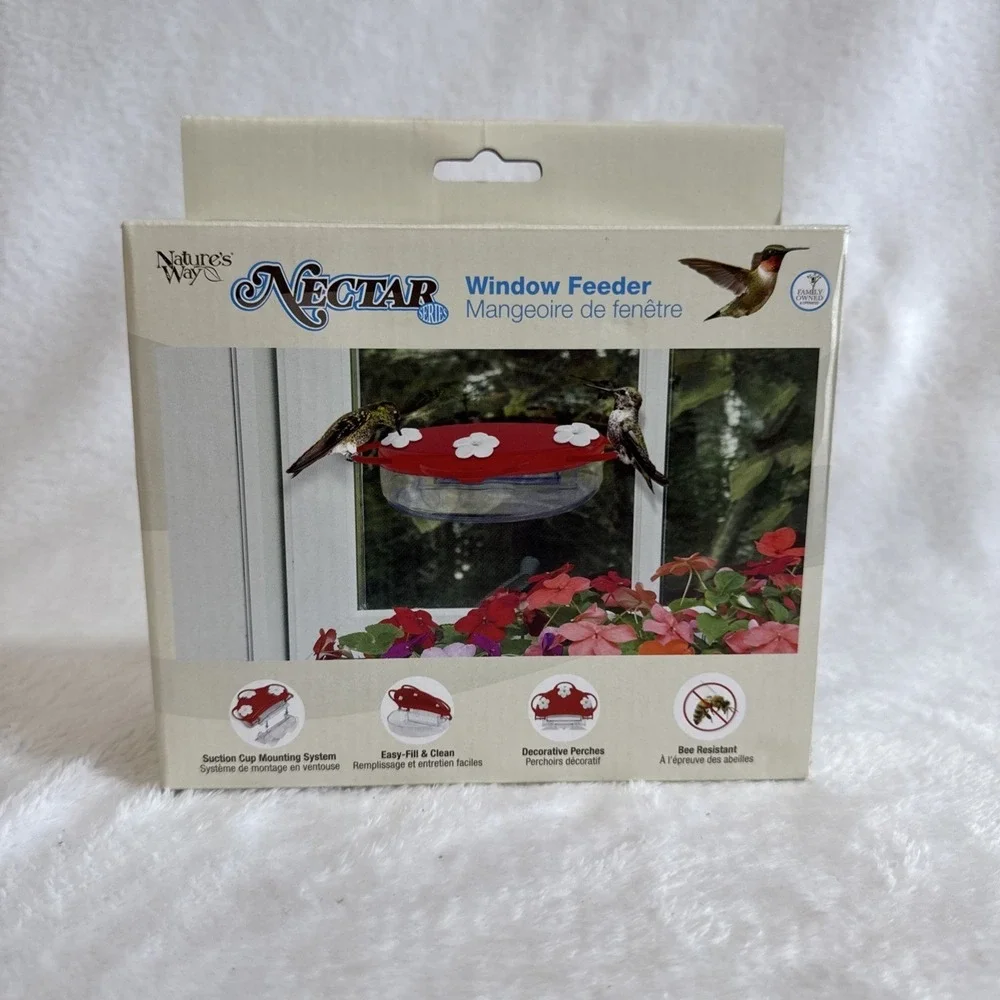 Nature's‎ Way Nectar Series Hummingbird Window Feeder 8oz Red WWTWF1